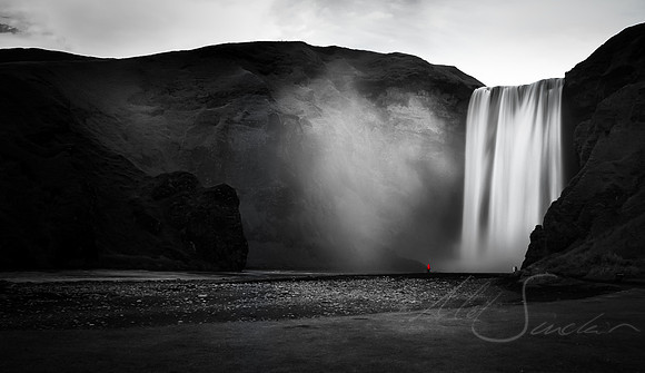 Skogafoss And Little Red